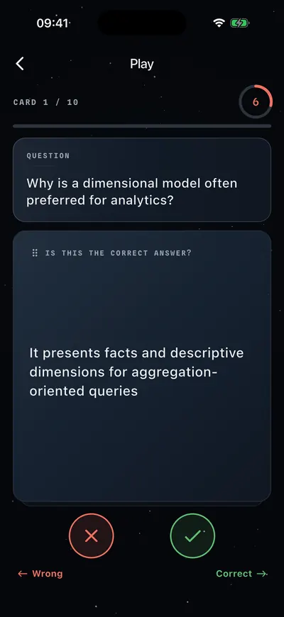 Match: one question, one answer, a few seconds to decide